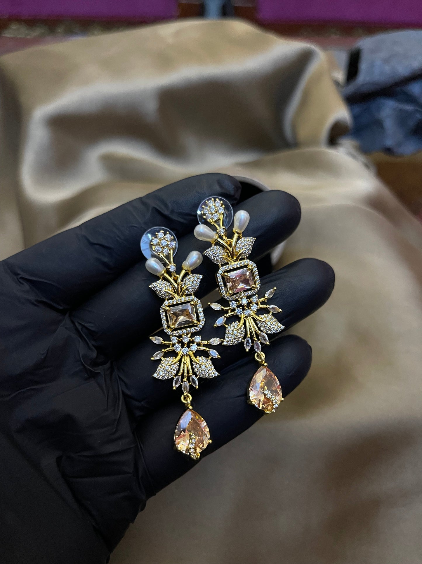 Zircon Ad Earrings