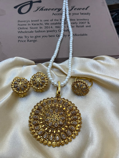 22KT Pure Gold Plated,Combo Set ( two Tone Polish )
