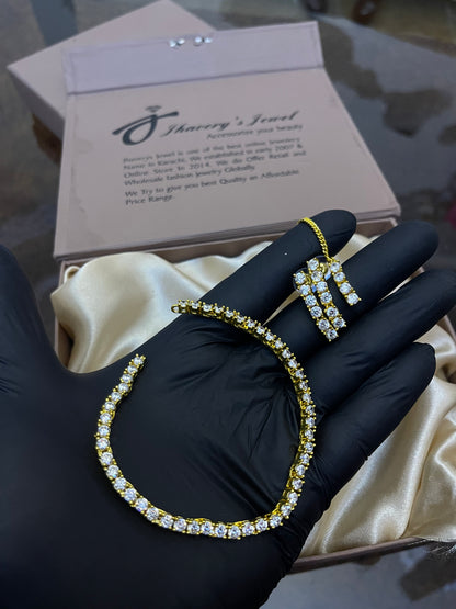 Zircon Ad Necklace set