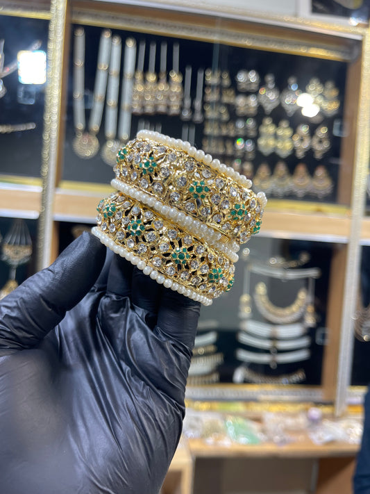 Hyderabadi Designer Gold Plated Bangles