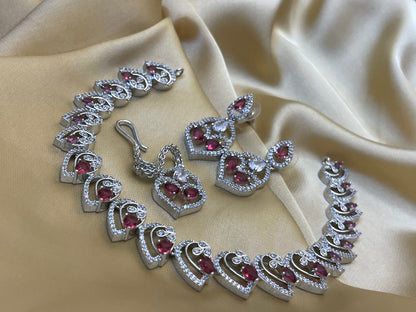 Zircon Ad Necklace Set
