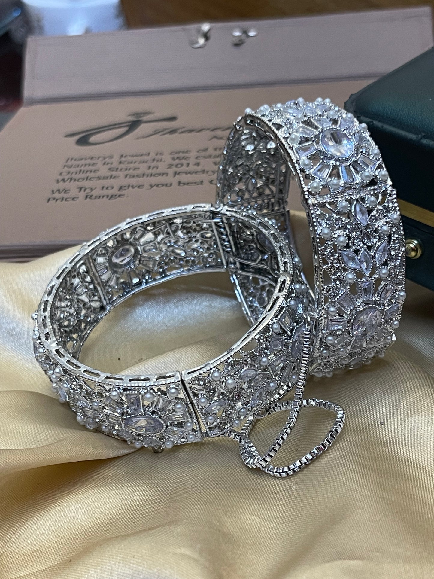 Silver Based Openable Bangles
