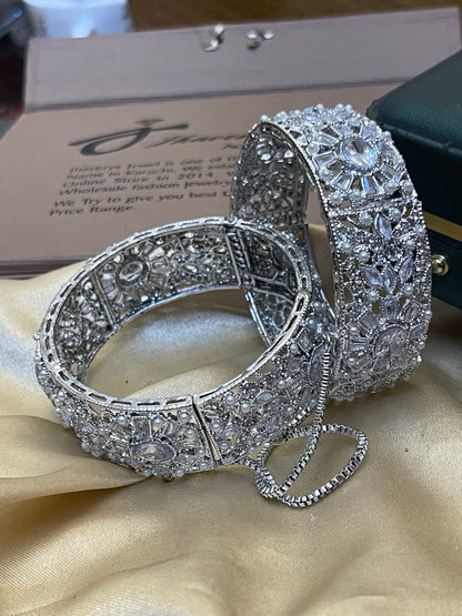 Silver Based Openable Bangles