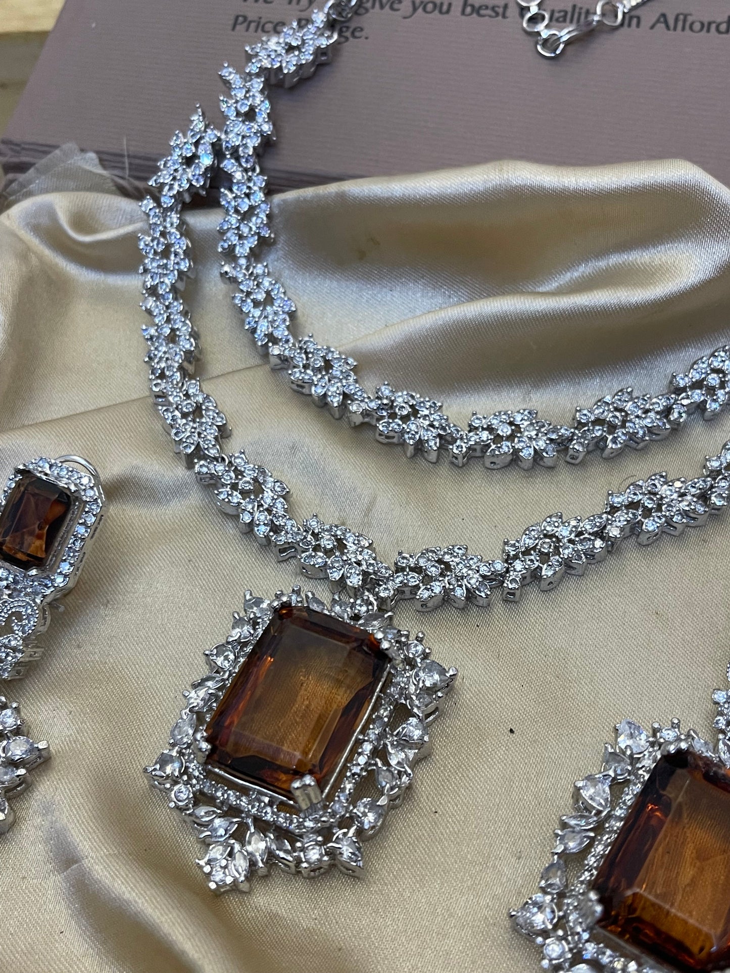 Silver Double Layer Bridal Set