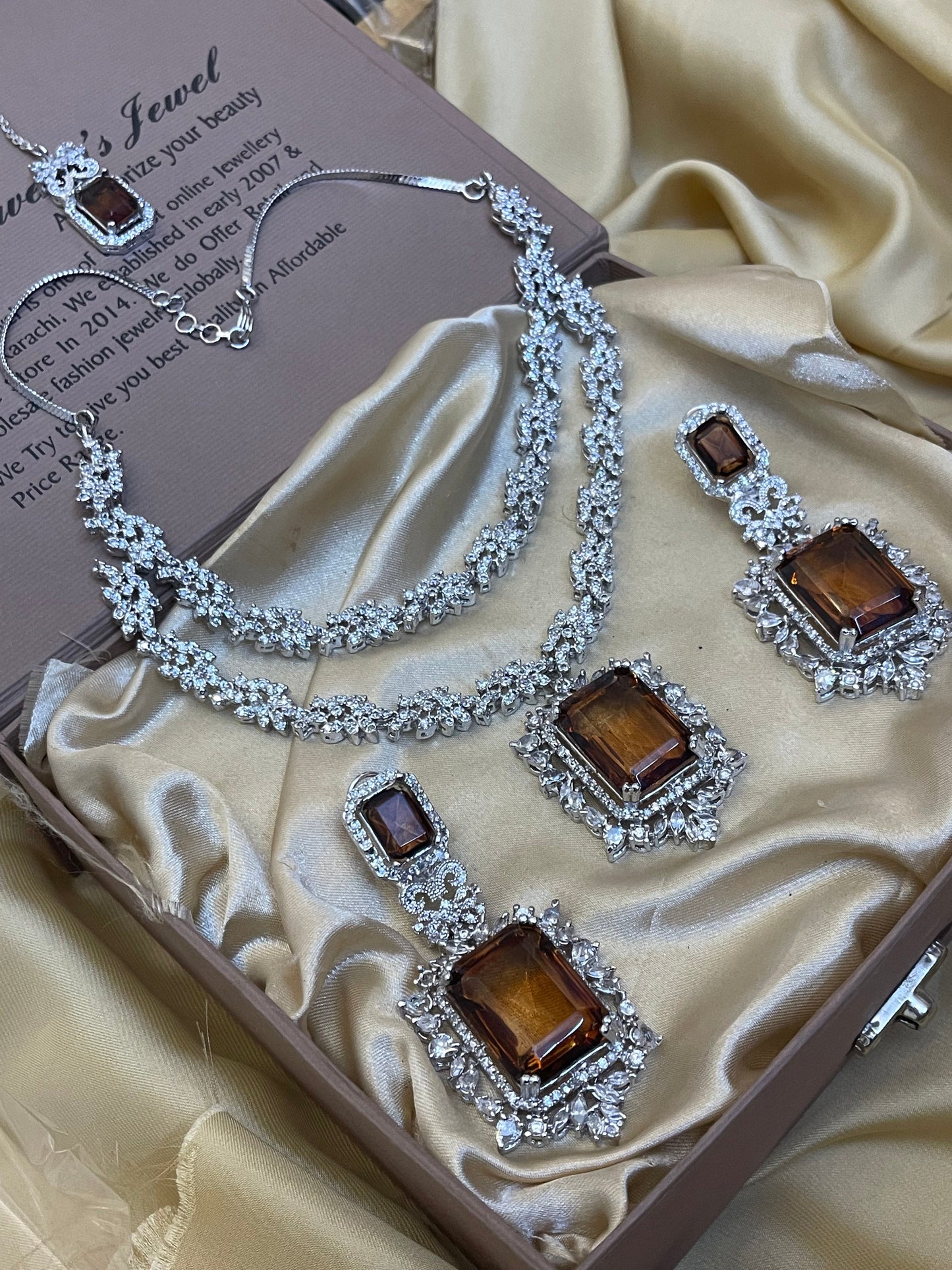 Silver Double Layer Bridal Set