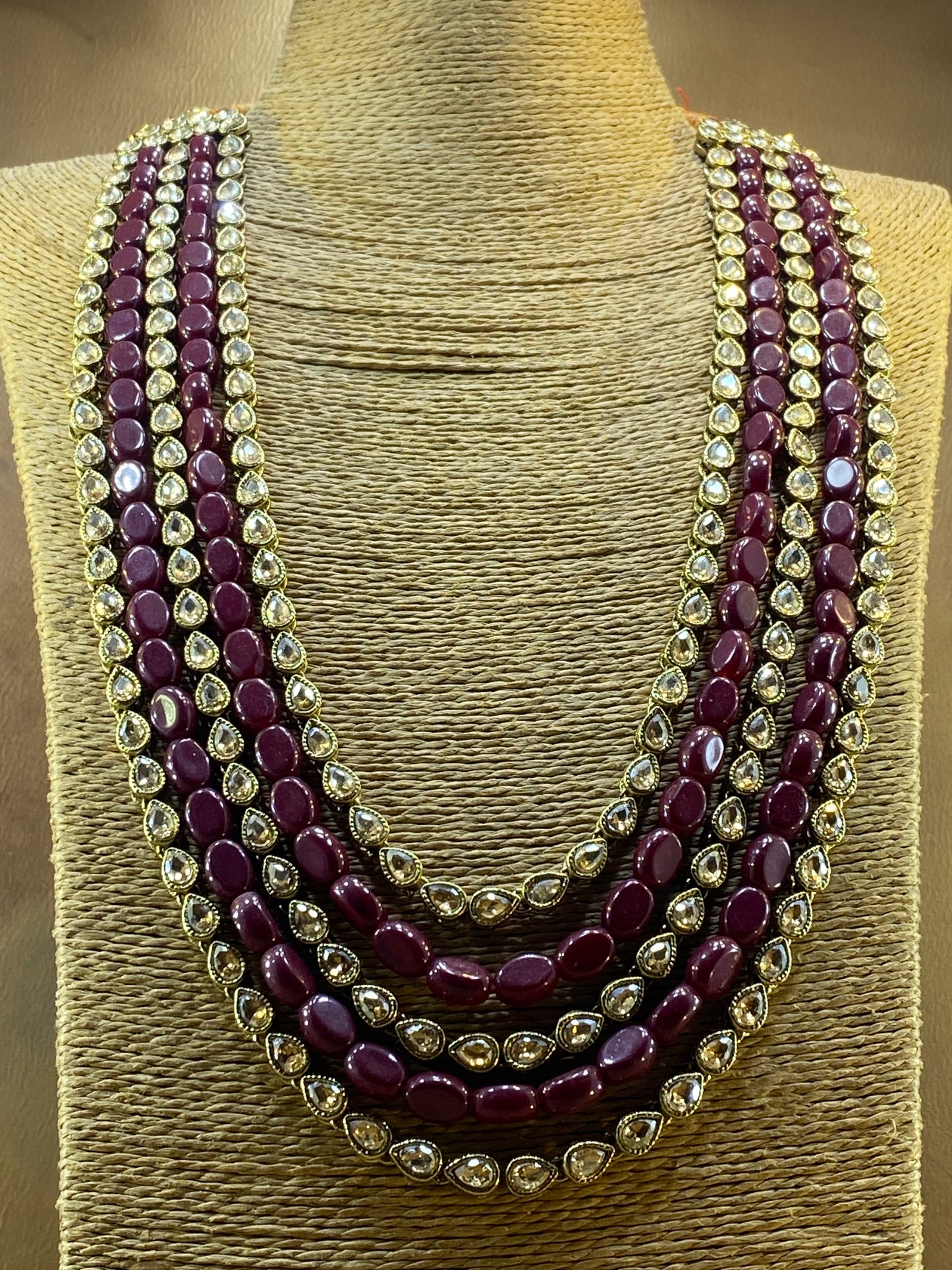5 Layers Long Kundan Malaa