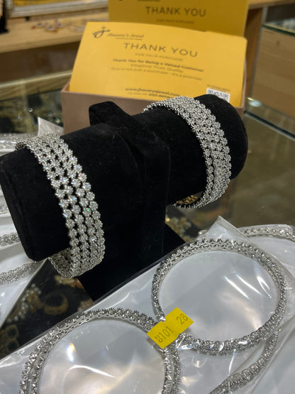Zircon Ad Bangles 4 pcs Set