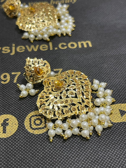 Hyderabadi Heart Shape Earrings
