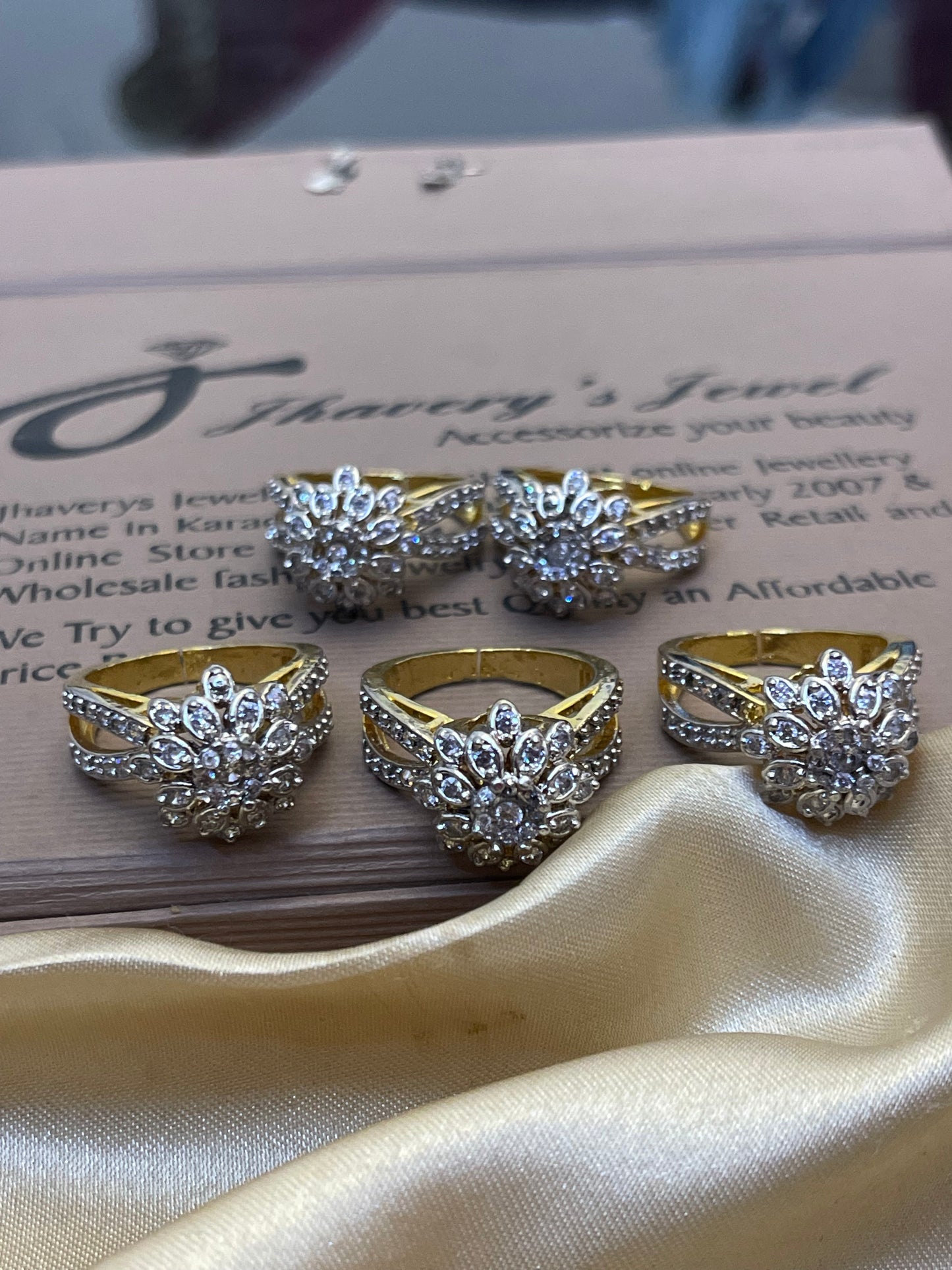 Zircon Jarao Rings Gold Plated