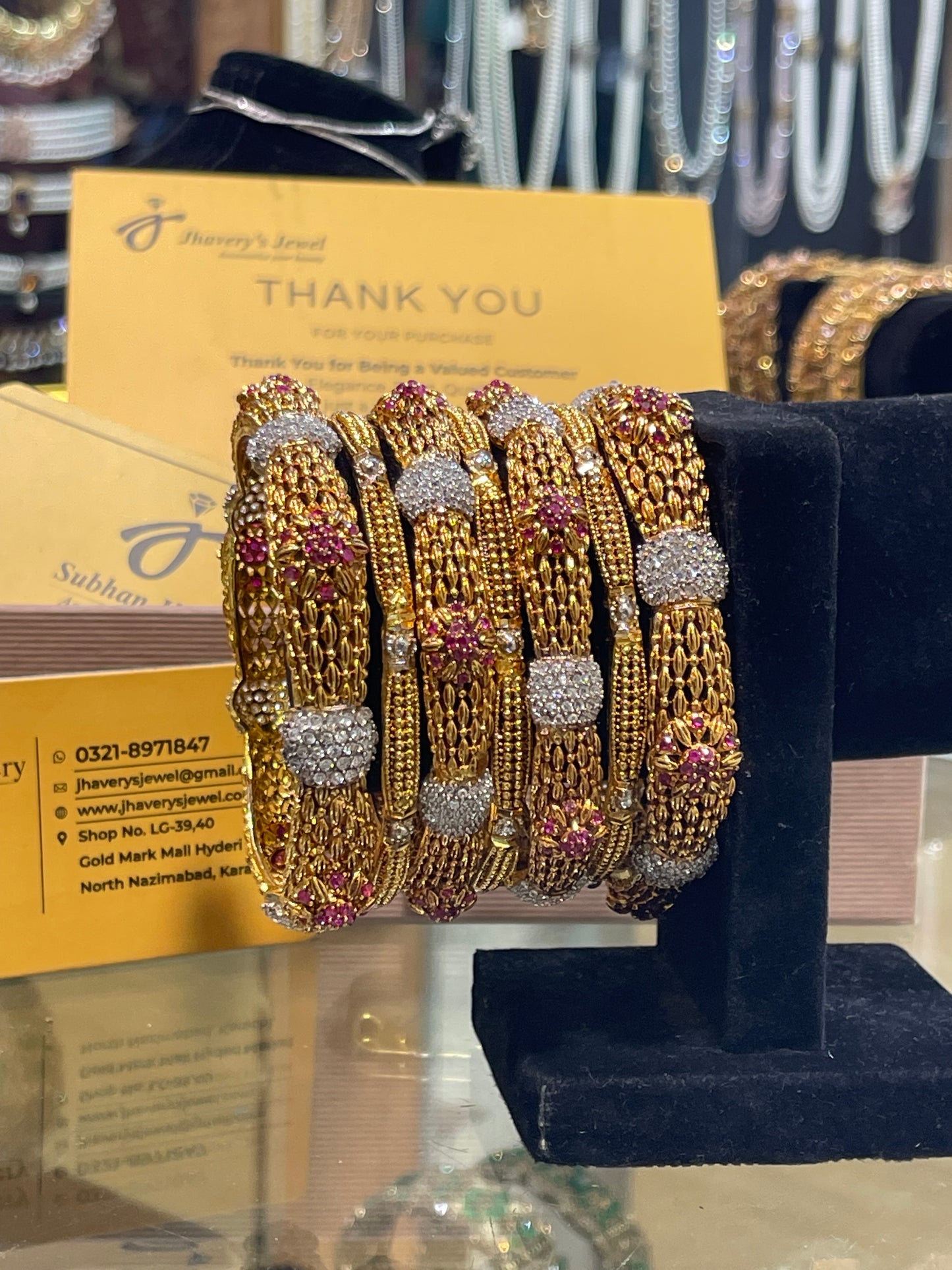 Gold Plated 7 Pieces Bangles Set