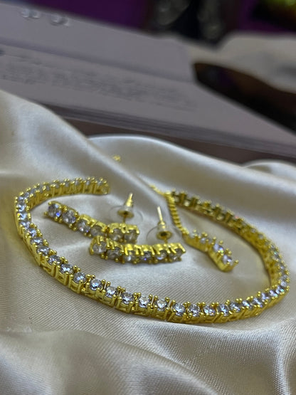Zircon Ad Necklace set