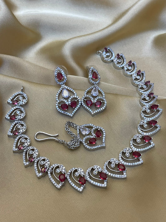 Zircon Ad Necklace Set