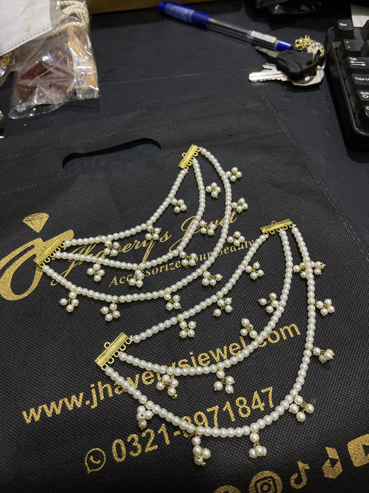 3 layers Stylish Wear Long Pearls Saharas