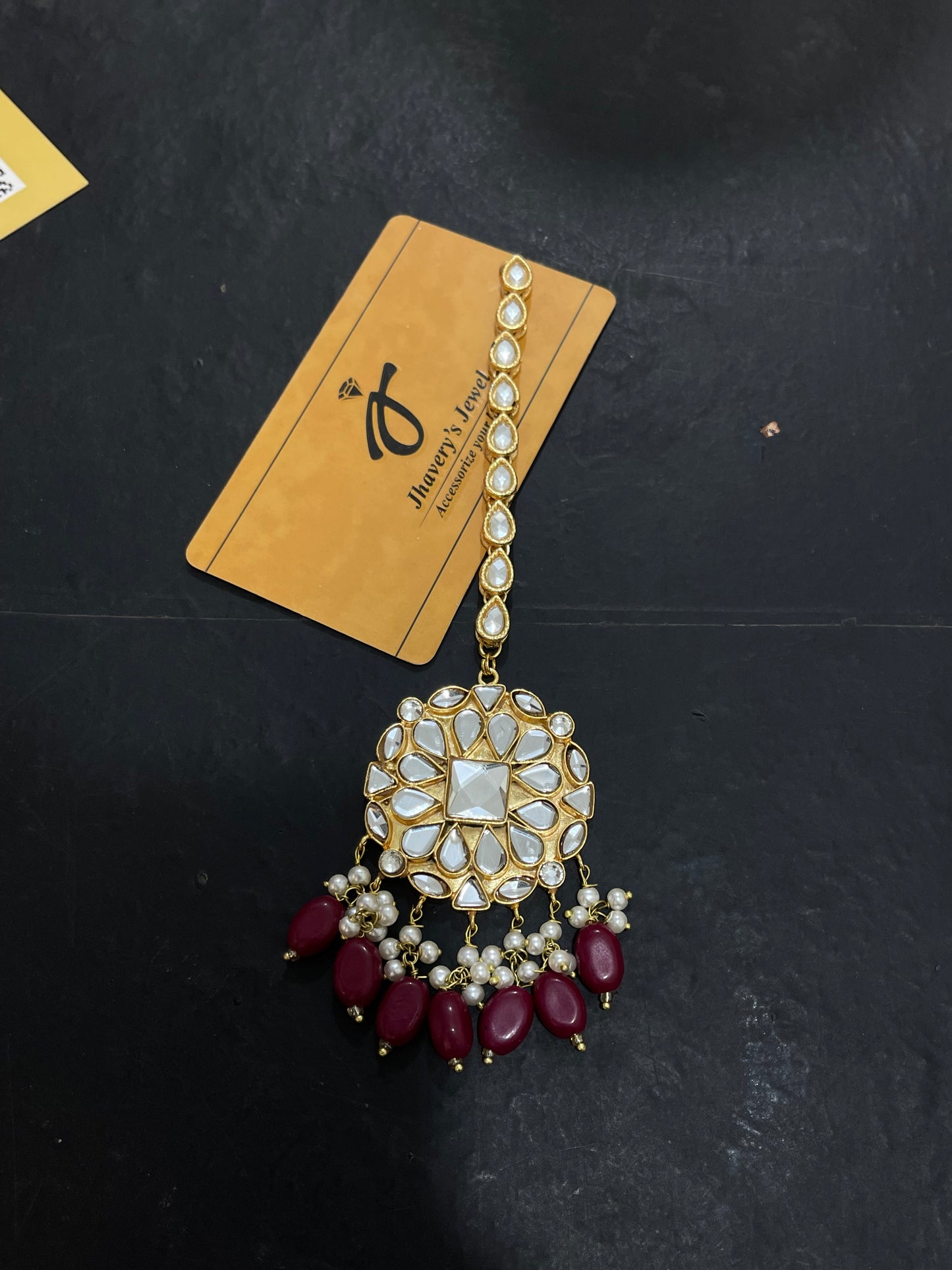Thappa Kundan Stylish Wear Designer Tikka