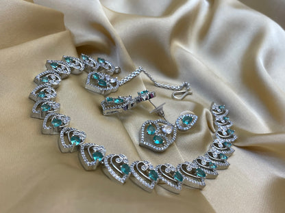Zircon Ad Necklace Set