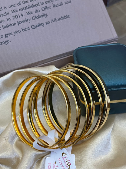 6 pc Stylish wear Gold Look  BANGLES set