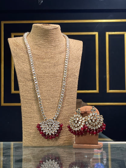 Kundan Long Maala Ans Earrings