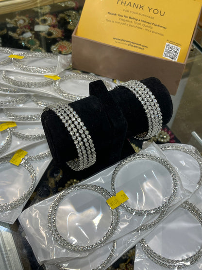 Zircon Ad Bangles 4 pcs Set