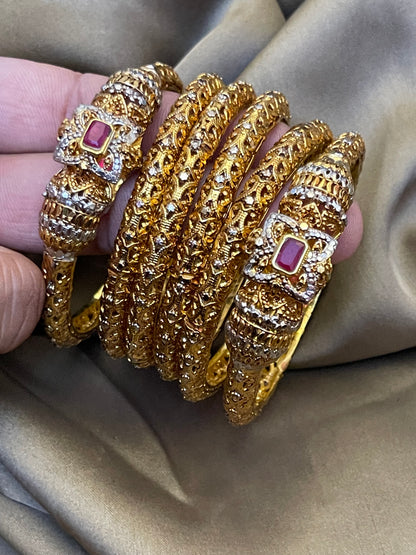 6Pc Gold Plated,Stylish Bangle set