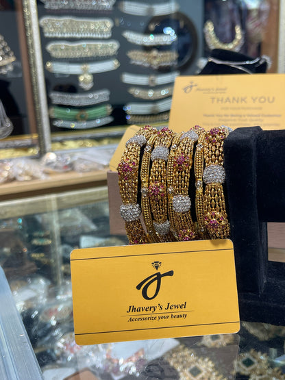 Gold Plated 7 Pieces Bangles Set