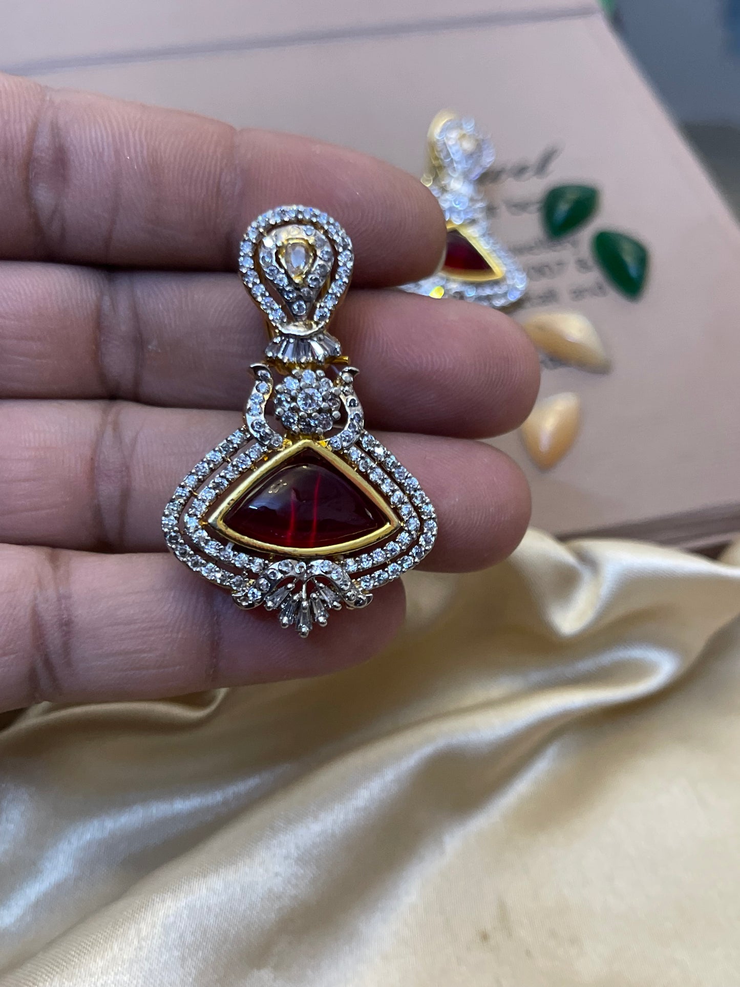 Zircon Jarao  Pure Changeable Stones  Earrings