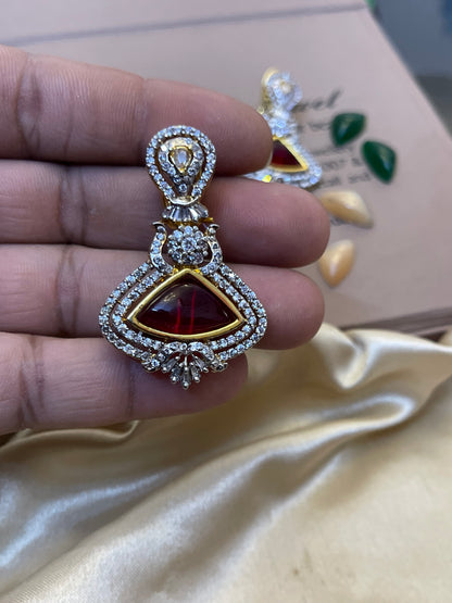Zircon Jarao  Pure Changeable Stones  Earrings