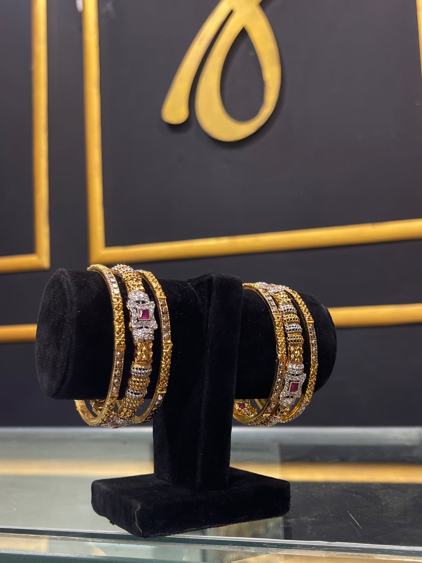 3 Pcs 22 KT Trending Gold Plated Bangles in Pakistan 2026