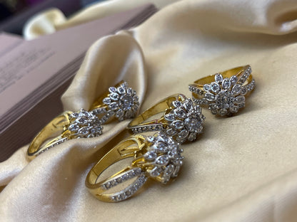 Zircon Jarao Rings Gold Plated