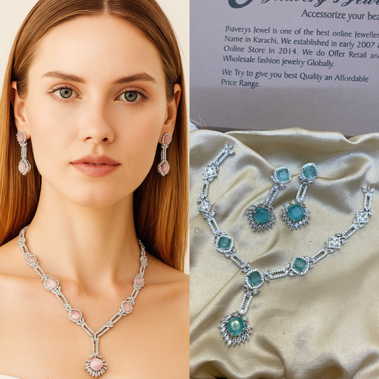 Zircon Ad Necklace Set