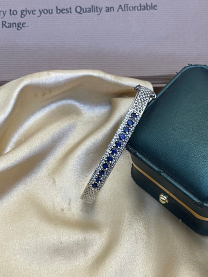 Silver Zircon Stones Studded Bracelete