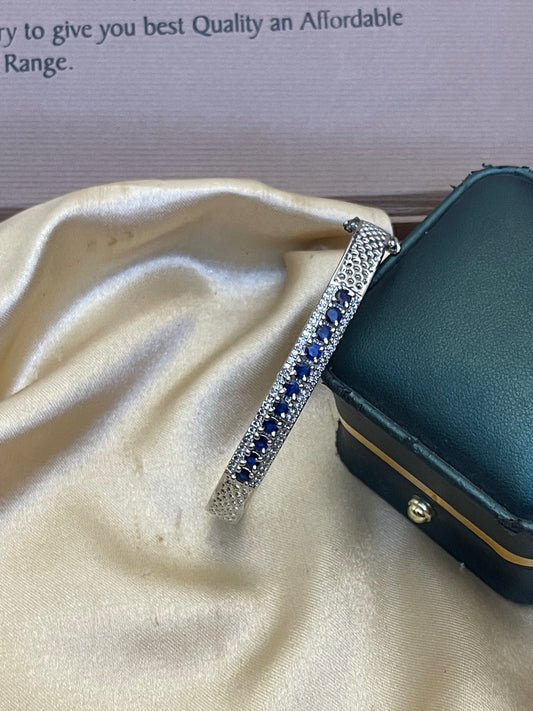 Silver Zircon Stones Studded Bracelete