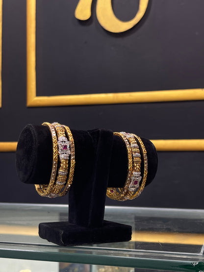 3 Pcs 22 KT Trending Gold Plated Bangles in Pakistan 2026