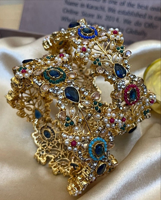 Noratan Bangles With Blue