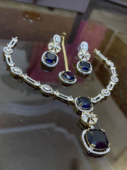 Zircon Ad Necklace Set