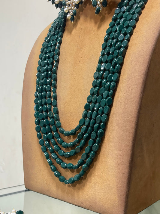 Kundan long mala and Earrings