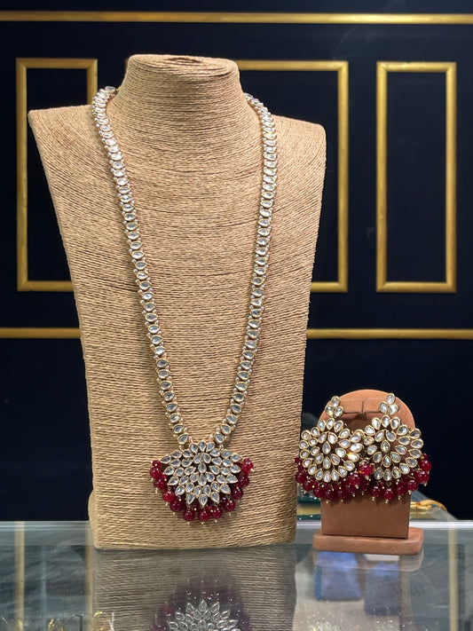 Kundan Long Maala Ans Earrings