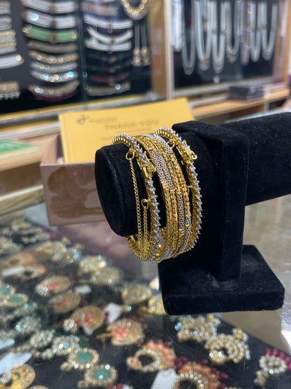 24KT Gold Plated 6 Pcs Bangles Set
