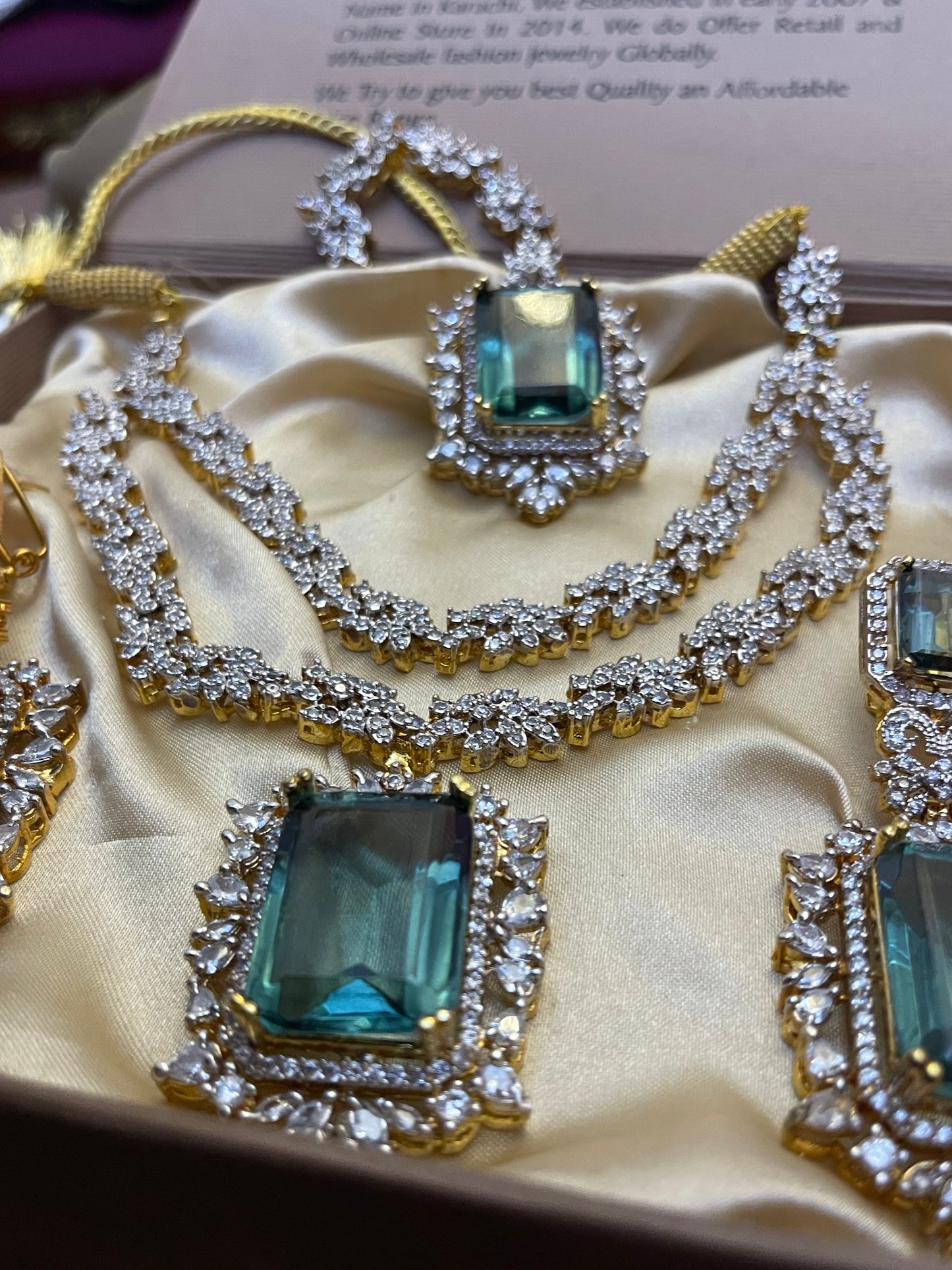 22KT Zircon Bridal Necklace Set