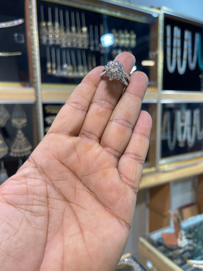 Zircon Jarao Silver Plated Ring