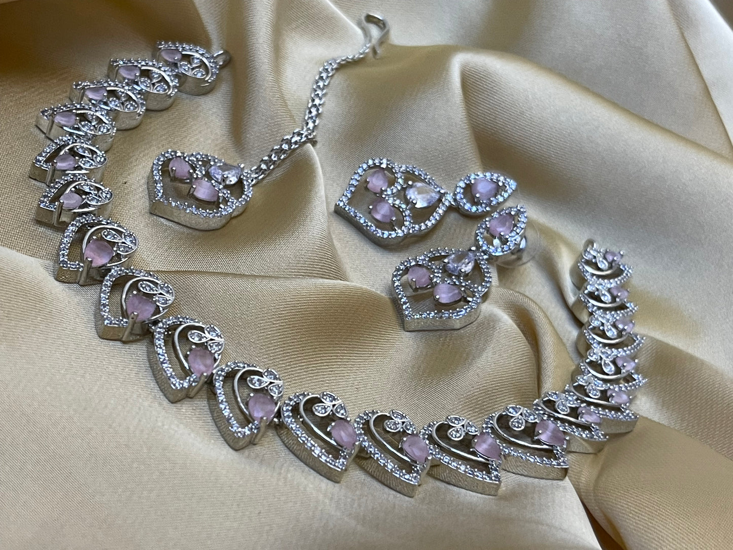 Zircon Ad Necklace Set