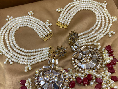 Furshi Kundan Earrings With Saharas