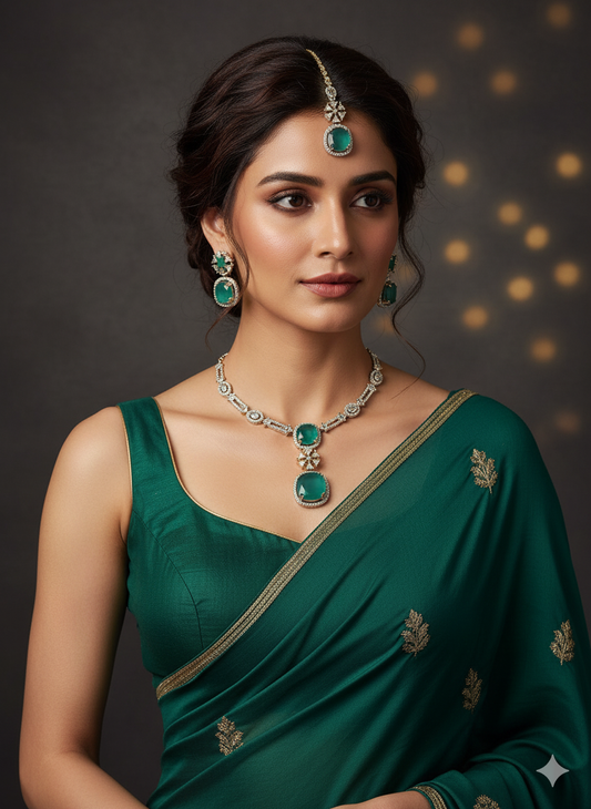 Zircon Ad Necklace set