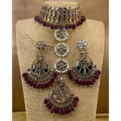 KNS-0080 Kundan Designer Wear Necklace jewellery sets