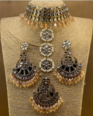 KNS-0081 Kundan Designer Wear Necklace jewellery 